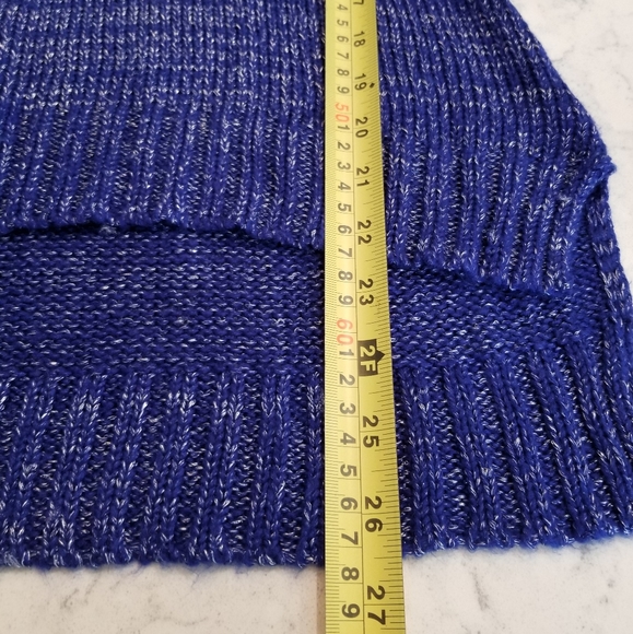 🧥 COBALT BLUE COWL NECK SWEATER - Picture 7 of 8
